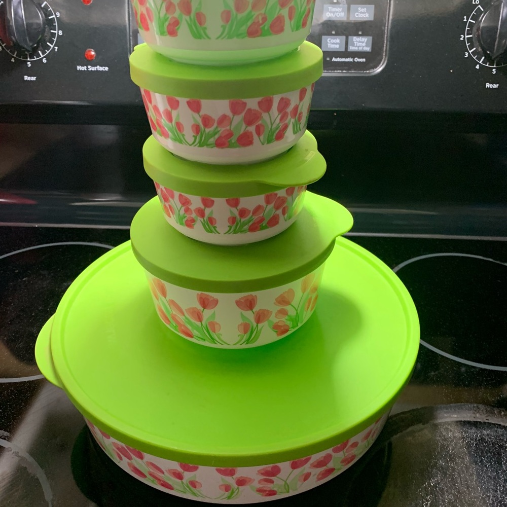 Tupperware Tulip snack set - 5 containers